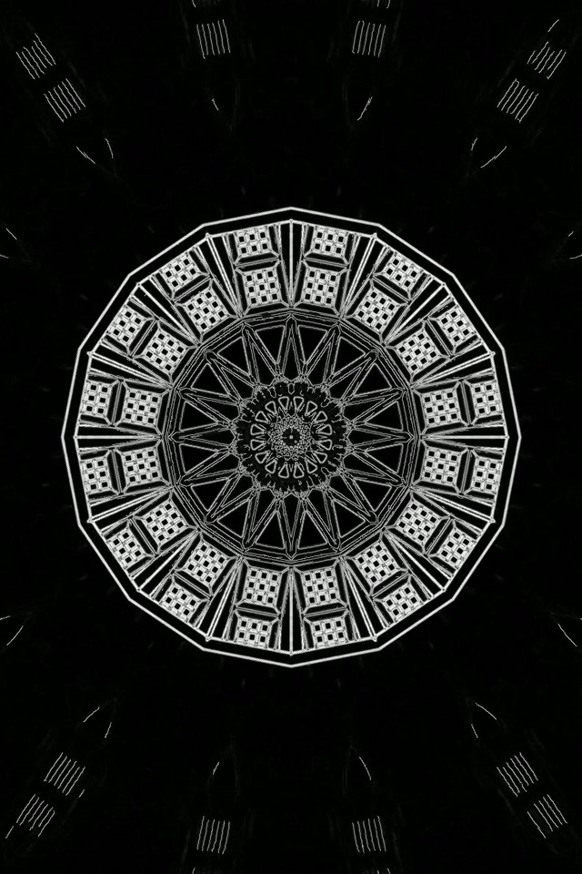 ネオントンネル マンダラ スターバースト VJ Loop 2:3 フォトポートレート 60fps スクリーンセーバー