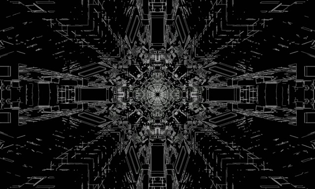 ネオントンネル フラクタル回路万華鏡 VJLoops 5:3 ワイド 60fps スクリーンセーバー