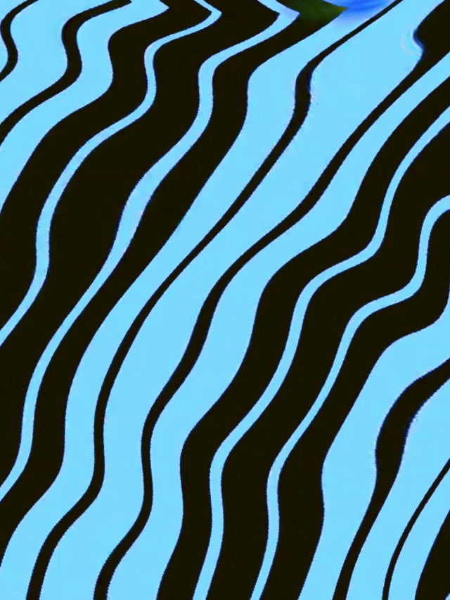 ネオントンネル 波状青オレンジストライプ VJ Loop 3:4 iPad Portrait 60fps スクリーンセーバー