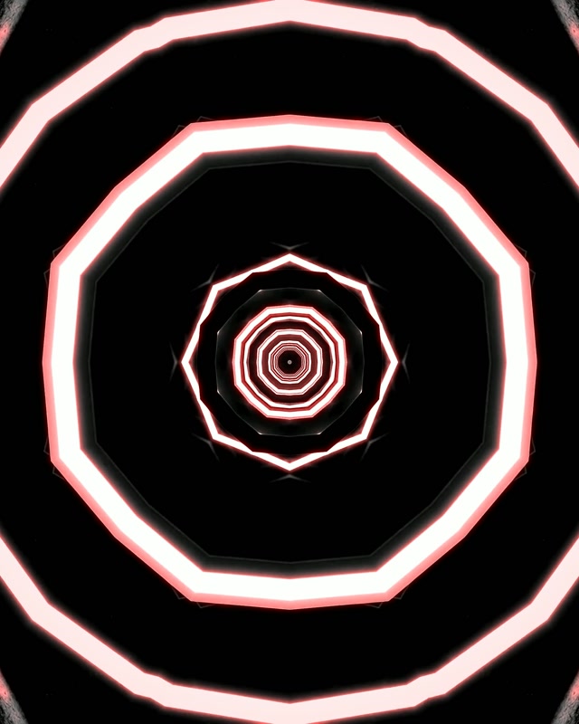 ネオントンネル パルシング 十角形 ボルテックス VjLoop 4:5 Instagram 60fps スクリーンセーバー
