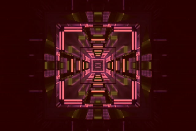 Neon Tunnel Pink Grid VJ Loop 3:2 Surface 60fps Screensaver