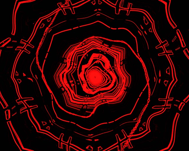 ネオントンネル赤スパイラルインダストリアルVJ Loop 5:4インダストリアル60fpsスクリーンセーバー