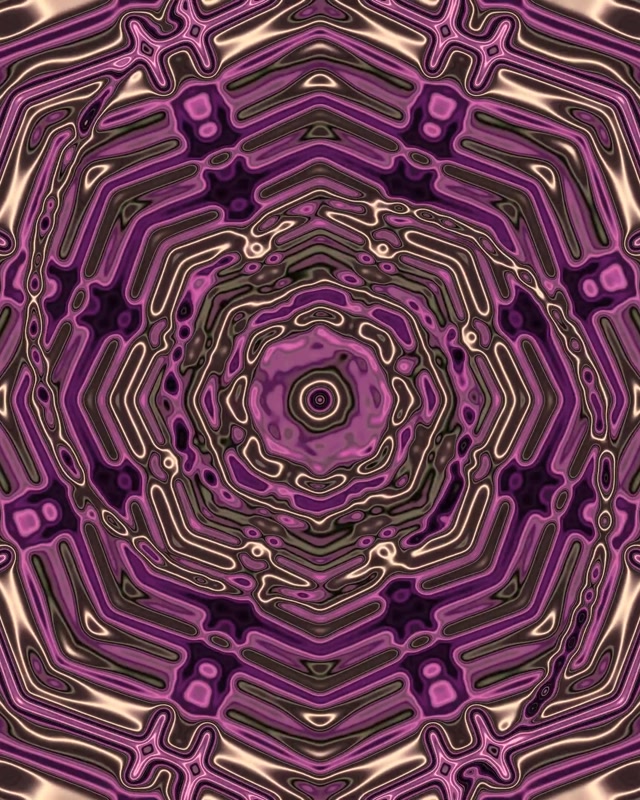 ネオントンネル パープル フラクタル カレイドスコープ VJ Loop 4:5 Instagram 60fps スクリーンセーバー