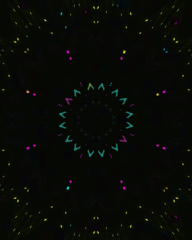 Neon Tunnel Kaleidoscope Mandala VJ Loop 4:5 Instagram 60fps Screensaver