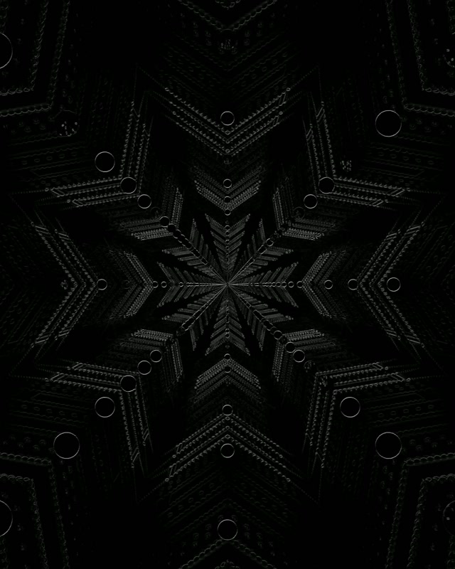 Dark Fractal Star Neon Tunnel Vj Loop 4:5 Instagram 60fps Screensaver