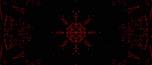 Red Fractal Kaleidoscope Neon Tunnel VJ Loop 21:9 Ultrawide 60fps Screensaver