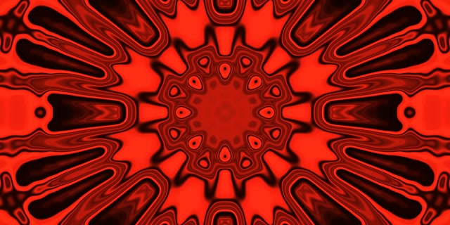 Red Fractal Kaleidoscope Neon Tunnel 2:1 Univisium 60fps Screensaver Vj Loop