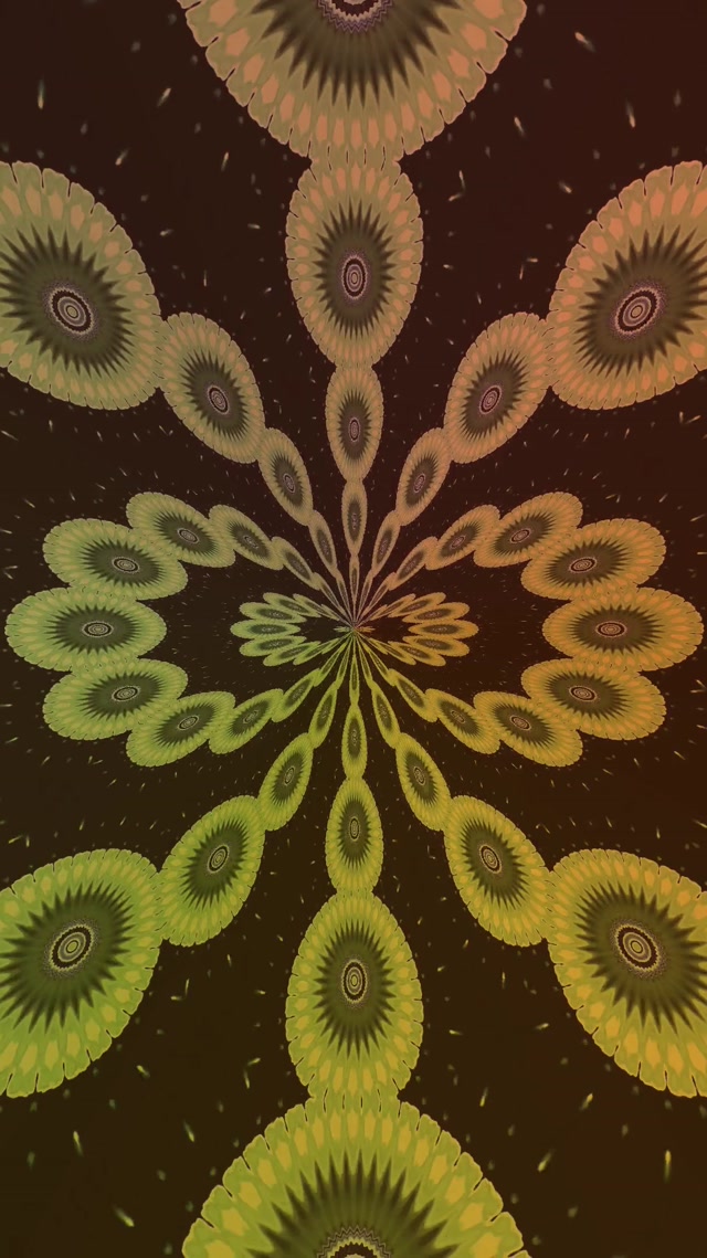 Fractal Kaleidoscope Neon Tunnel 9:16 Reels 60fps VJ Loop Screensaver