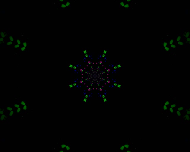 Neon Tunnel Kaleidoscope Star Burst 5:4 industrial 60fps Screensaver Vj Loop
