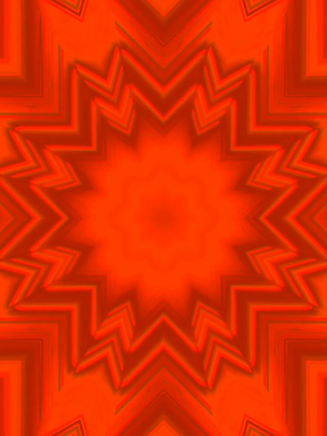 Red Spiked Star Neon Tunnel VJ Loop 3:4 iPad Portrait 60fps Screensaver
