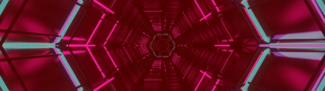 Vj loop Neon Tunnel Pink Hexagon Vortex 32:9 Super Ultrawide 60fps Screensaver
