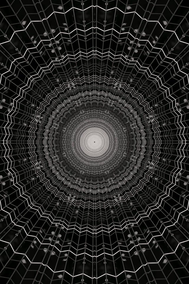 Neon Tunnel Spider Web Vortex VJ Loop 2:3 Photo Portrait 60fps Screensaver