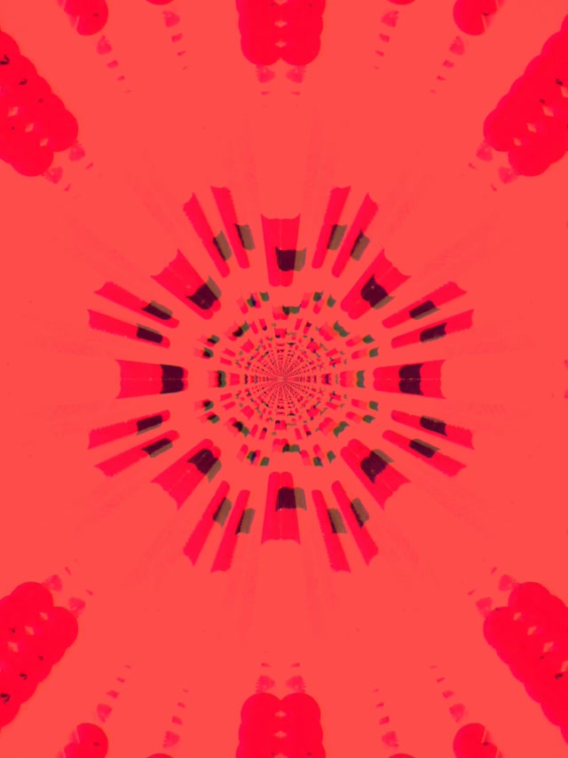 Neon Tunnel Red Radial Burst ეკრანის დამცველი 60fps 3:4 iPad PortraitMode Vj Loop