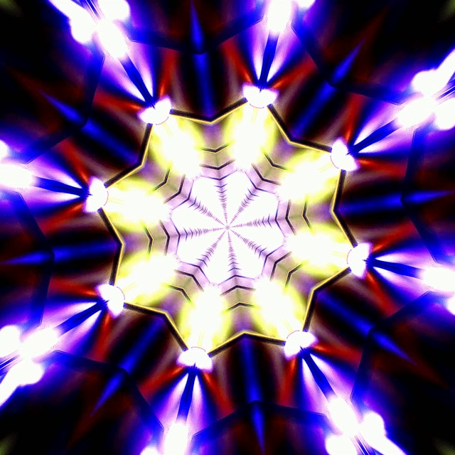 ნეონის ტუნელი ვარსკვლავი კალეიდოსკოპი VJLoops 1:1 Square 60fps ეკრანის დამცველი