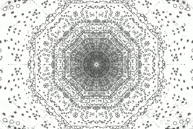 ნეონის გვირაბი რვაკუთხედის ვორტექსი Vj Loop 3:2 Surface 60fps ეკრანის დამცველი