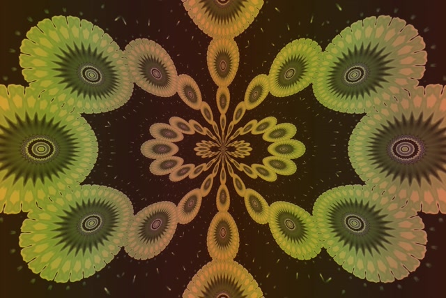 Fractal Sunflower Neon Tunnel 3:2 Surface 60fps VJ Loop Screensaver