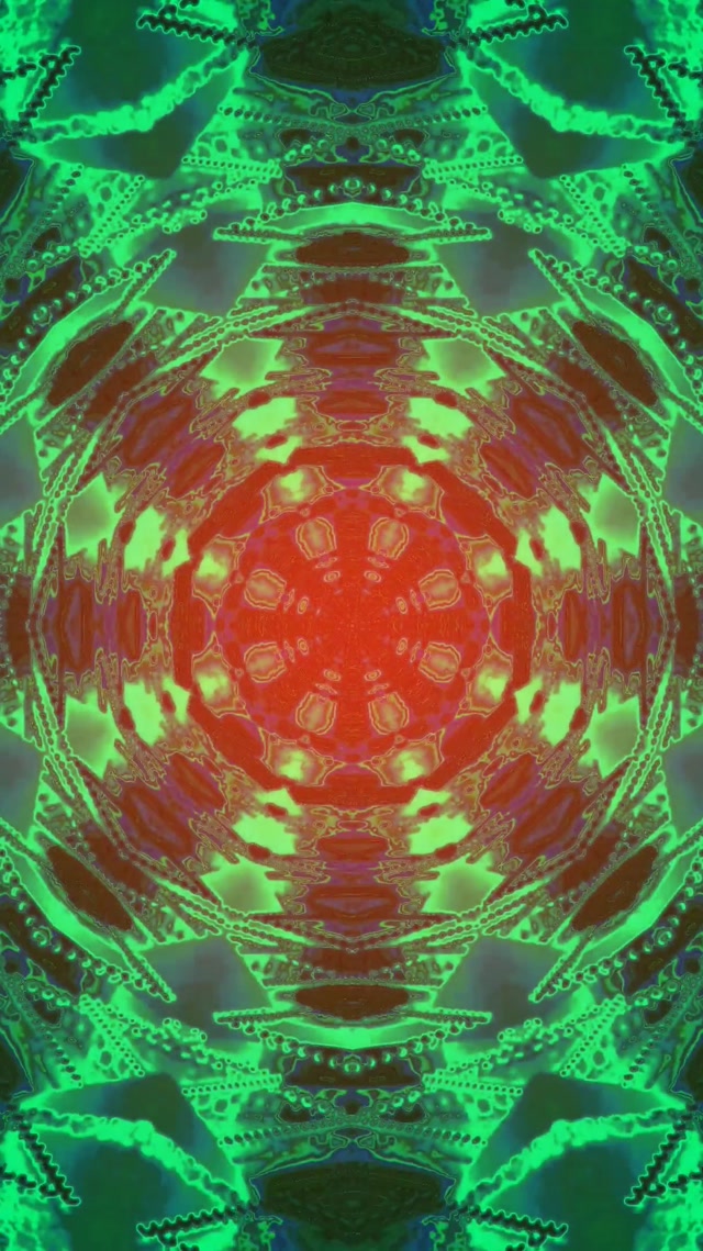 Neon Tunnel Fractal Mandala Vj Loop 9:16 Reels 60fps Screensaver