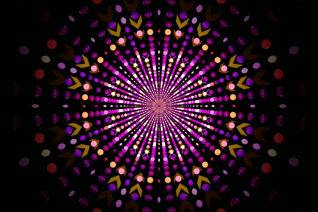 Neon Tunnel Radial Dot Burst VJ Loop 3:2 Surface 60fps Screensaver