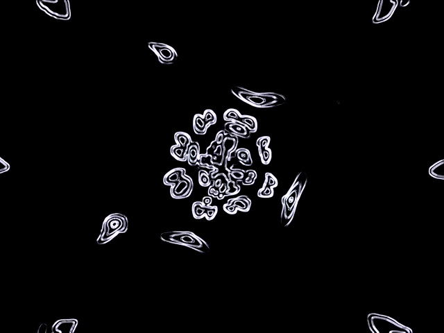 Neon Tunnel White Shapes 4:3 Classic 60fps Screensaver VJ Loop