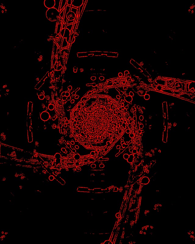 Red Neon Tunnel Octagon Vortex VJ Loop 4:5 Instagram 60fps Screensaver