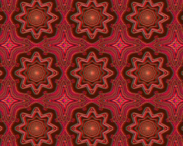 Neon Tunnel Red Fractal Kaleidoscope 5:4 industrial 60fps Screensaver Vj loop