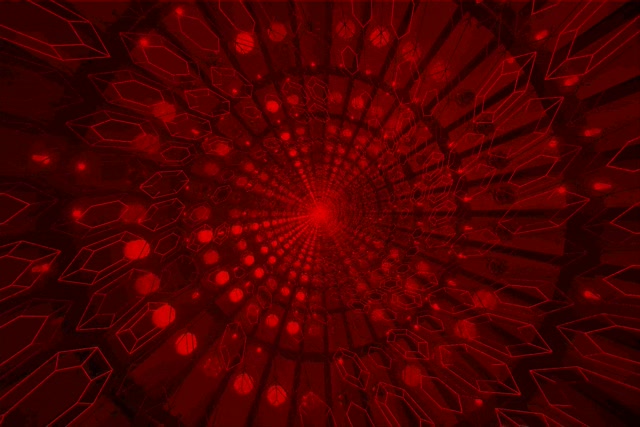 Red Neon Tunnel Crystal Vortex Vj Loop 3:2 Surface 60fps Screensaver