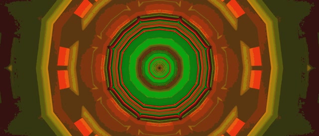 Neon Tunnel Green Octagon Vortex Vj Loop 21:9 Ultrawide 60fps Screensaver