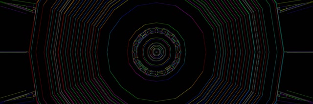 네온 터널 나선 소용돌이 VJ Loop 3:1 트리플 와이드 60fps 화면보호기