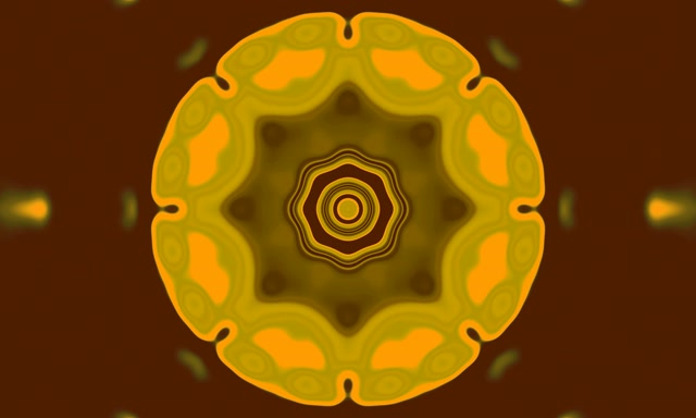 Neon Tunnel Orange Mandala Screensaver 5:3 Wide 60fps VJ Loop