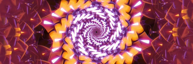 Neon Tunnel Spiral Vortex 3:1 Triple Wide 60fps VJ Loop Screensaver