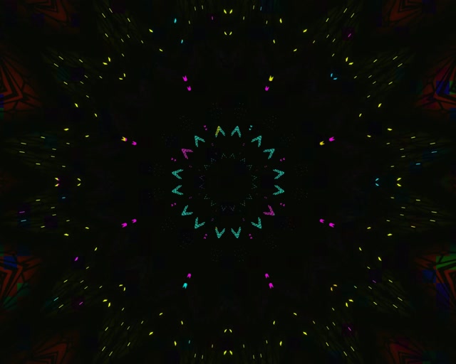 네온 터널 만화경 스타 버스트 VJ Loop 60fps 5:4 Industrial 화면보호기