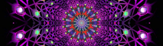 네온 터널 프랙탈 만화경 32:9 슈퍼 울트라와이드 60fps 화면보호기 VJ Loop