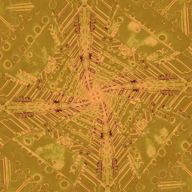 황금 회로 네온 터널 Vj Loop 1:1 Square 60fps 화면보호기