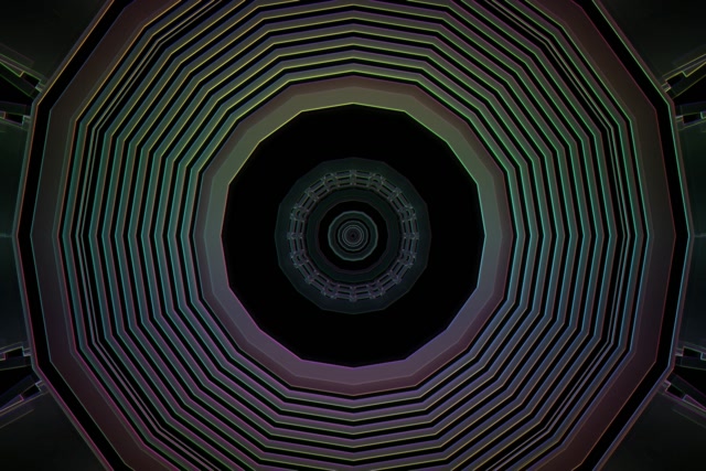 Octagonal Neon Tunnel Vortex Loop 60fps 3:2 Screensaver VJ Animation