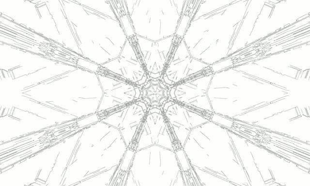 네온 터널 스타 버스트 VJ Loop 5:3 와이드 60fps 화면보호기