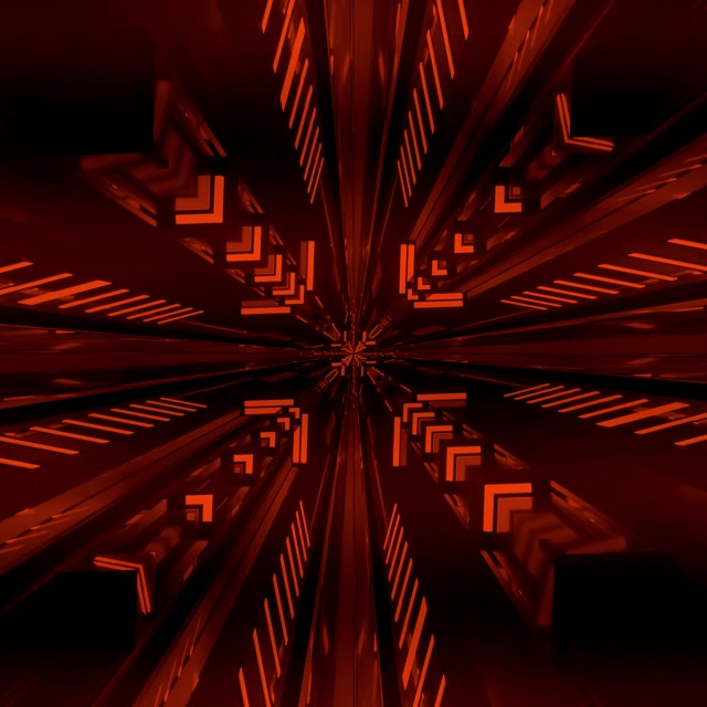 레드 네온 터널 만화경 버스트 VJ Loop 1:1 정사각형 60fps 화면보호기