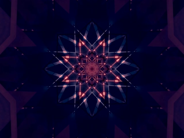 네온 터널 스타 만화경 VJ Loop 4:3 클래식 60fps 화면보호기