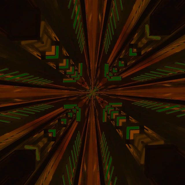 네온 터널 프랙탈 만화경 버스트 VJ Loop 1:1 Square 60fps 화면보호기