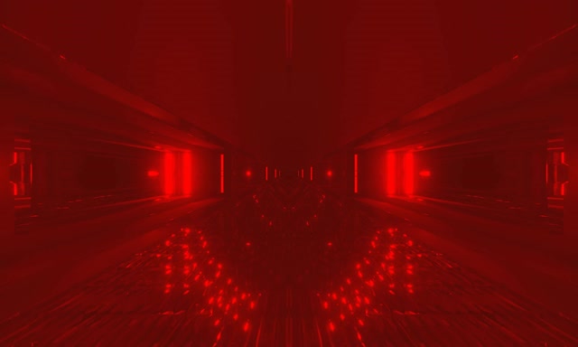 레드 네온 터널 VJ Loop 60fps 5:3 Wide 글로잉 복도 화면보호기
