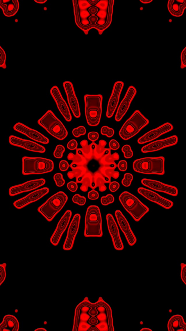 Red Neon Tunnel Kaleidoscope Burst | 9:16 Reels | 60fps Screensaver