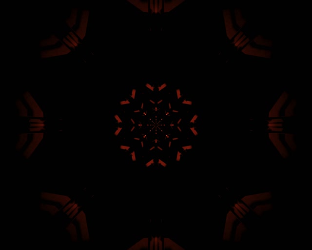 레드 스노우플레이크 네온 터널 VJ Loop 5:4 industrial 60fps 화면보호기