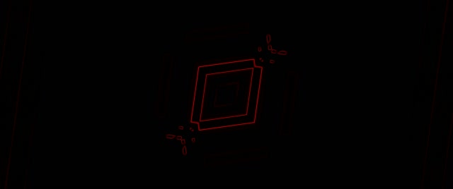 빨간 네온 터널 회전하는 다이아몬드 소용돌이 VJ Loop 2.39:1 시네마스코프 60fps 화면보호기