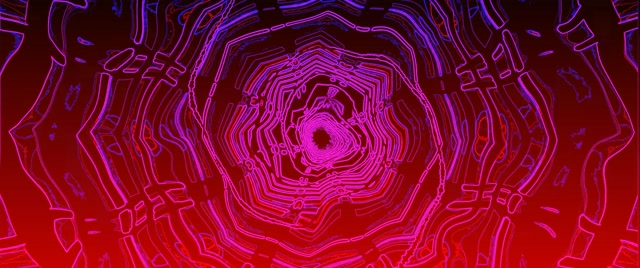Pulsating Magenta Neon Tunnel VJ Loop 60fps 2.39:1 Cinemascope Screensaver