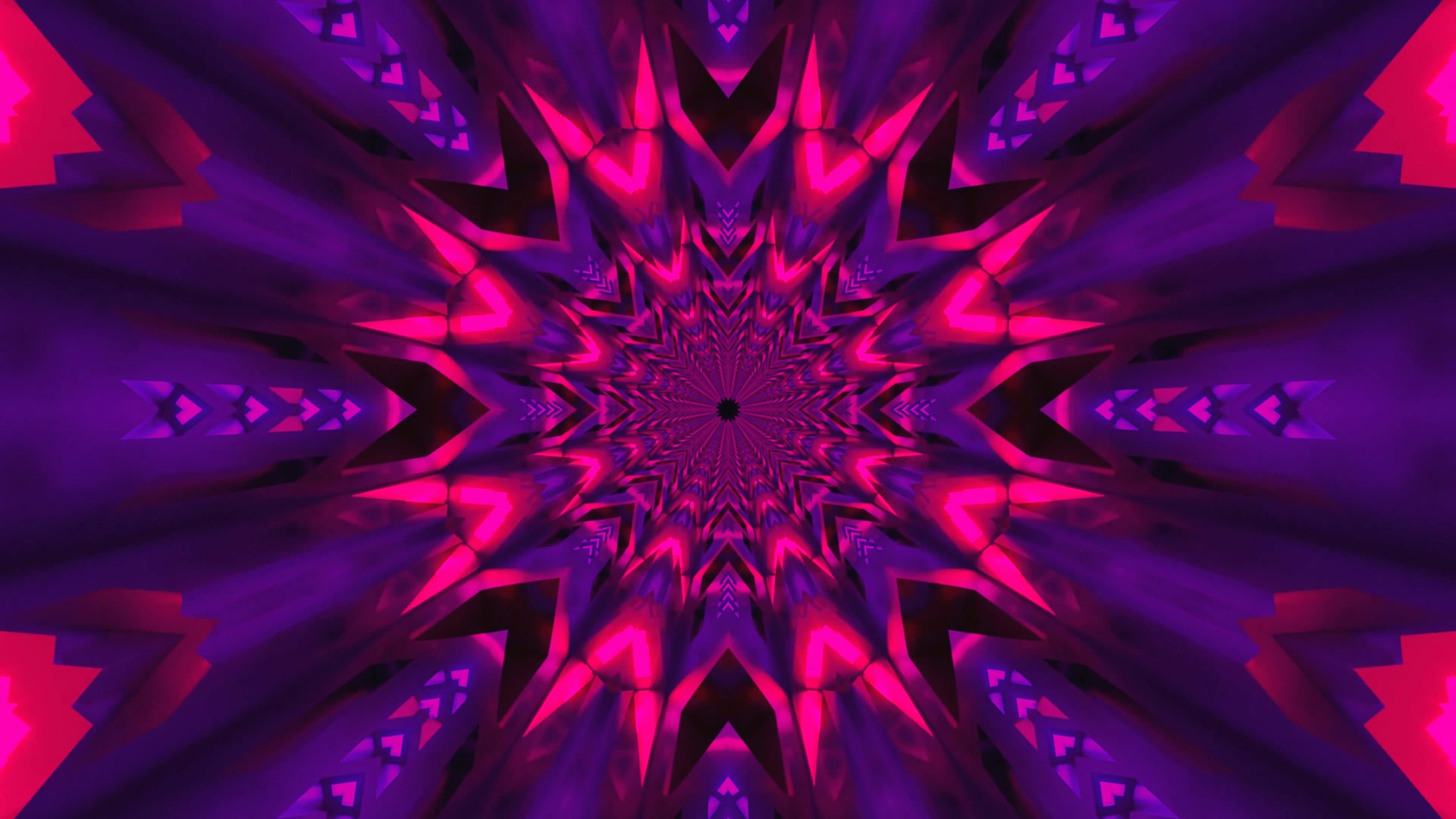 Neono tunelis purpurinė rožinė kaleidoskopas ekrano užraktis 4K UHD 60fps VJ Loop