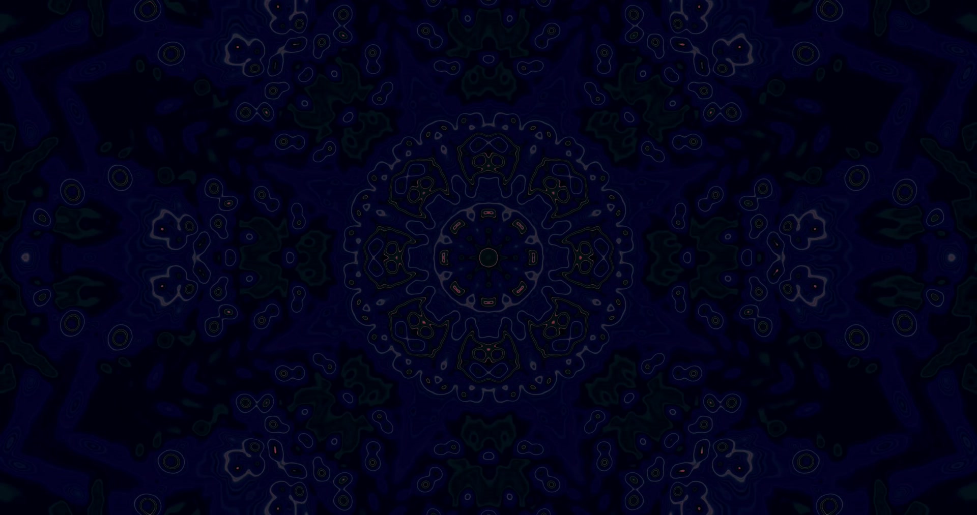 Dark Blue Neon Tunnel Mandala 4K uhd 60fps screensaver VJ loop