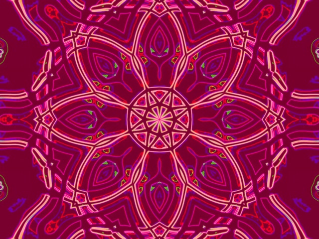 Neon Tunnel Kaleidoscope Mandala 4:3 Classic 60fps Screensaver Vj Loop