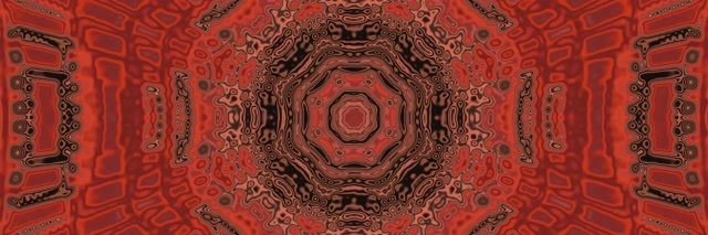 Raudonas mandala neon tunelis 3:1 trigubai platus 60fps ekrano užsklanda VJ loop