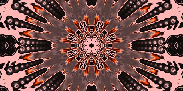 Neon Tunnel Floral Mandala Vj Loop 2:1 Univisium 60fps Screensaver