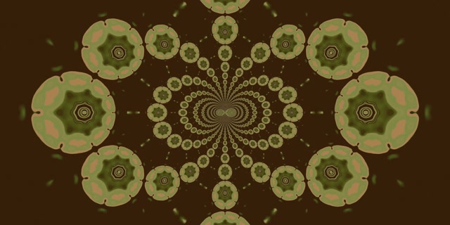 Neoninio Tunelio Mandala Kaleidoskopas 2:1 Univisium 60fps Ekrano Užsklanda Vj Loop