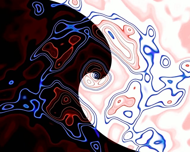 Neon Tunnel Yin Yang Swirl VJ Loop 5:4 Industrial 60fps Screensaver